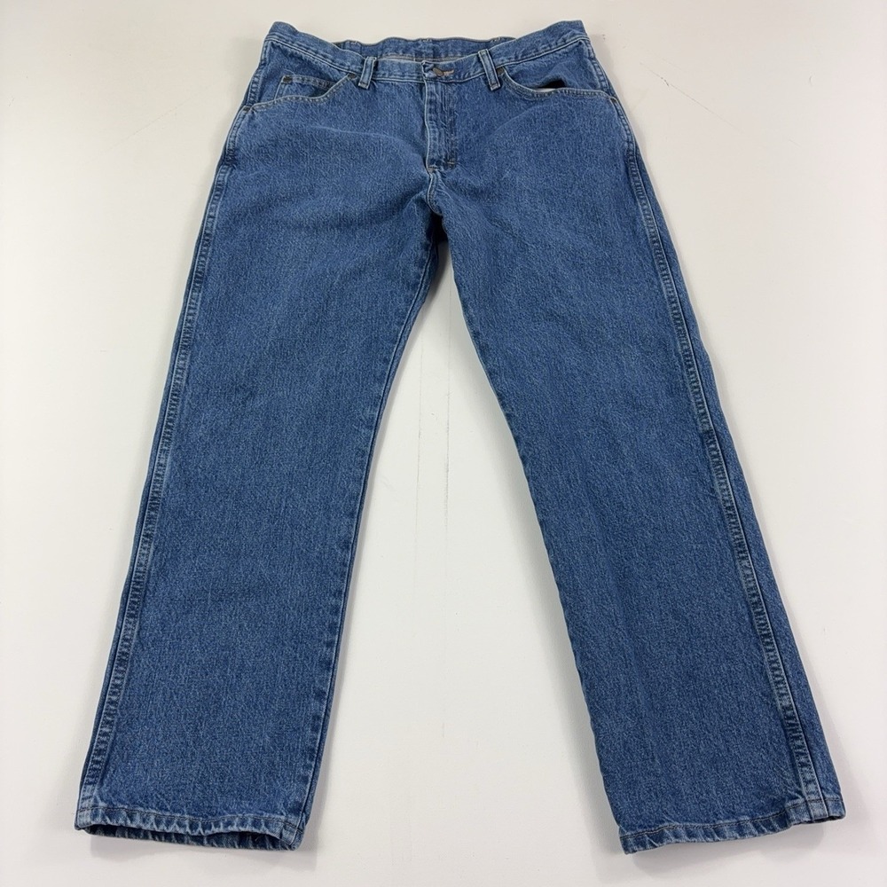 Wrangler 96501 Jeans Mens 36x30 Blue Medium Wash Regular Straight Denim Pants